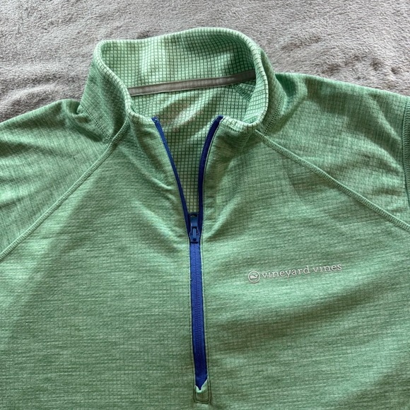 Vineyard Vines Performance 1/4 Zip Jacket Mens XL Green Sankaty Pullover Golf - Picture 2 of 12